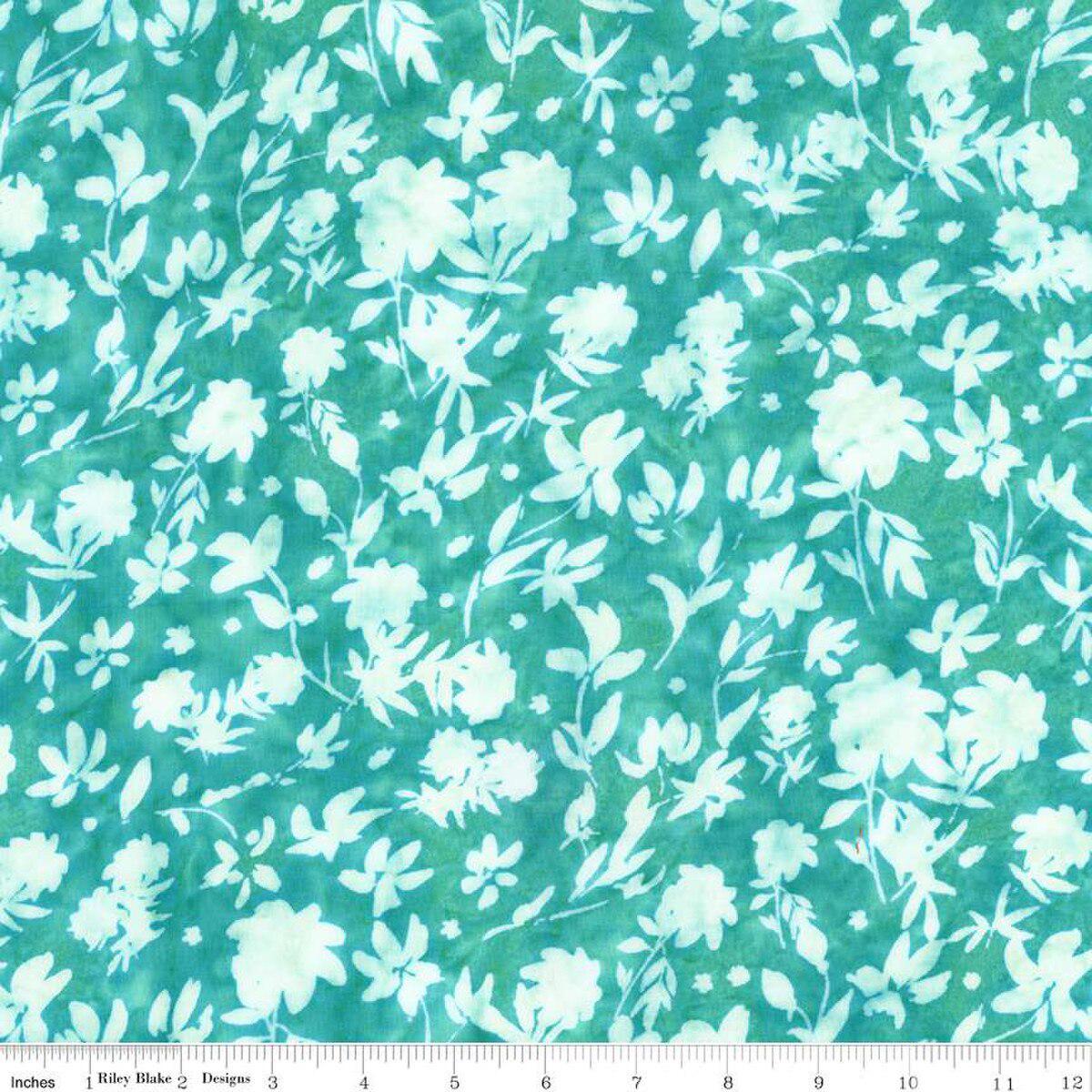 Fabric Riley Blake Coastal Cabana Sew Soft Rayon Batiks Flower Mix by the Quarter Yard BTR23468-674