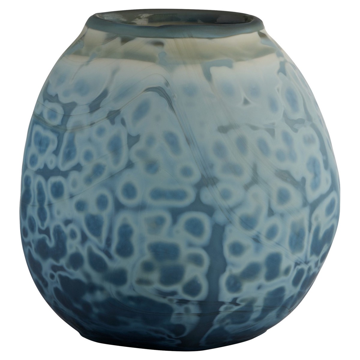 Large Tiedye Vase in Milky Matte Blue by Cyan Design