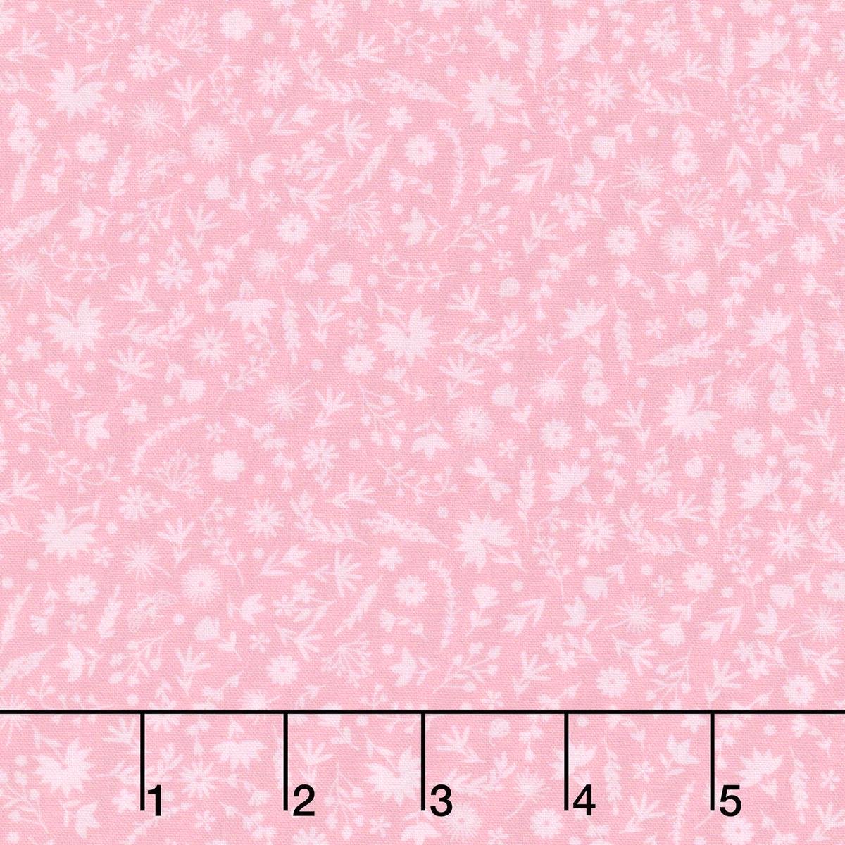 Ingrid's Wildflowers - Tonal Flowers Pink Yardage