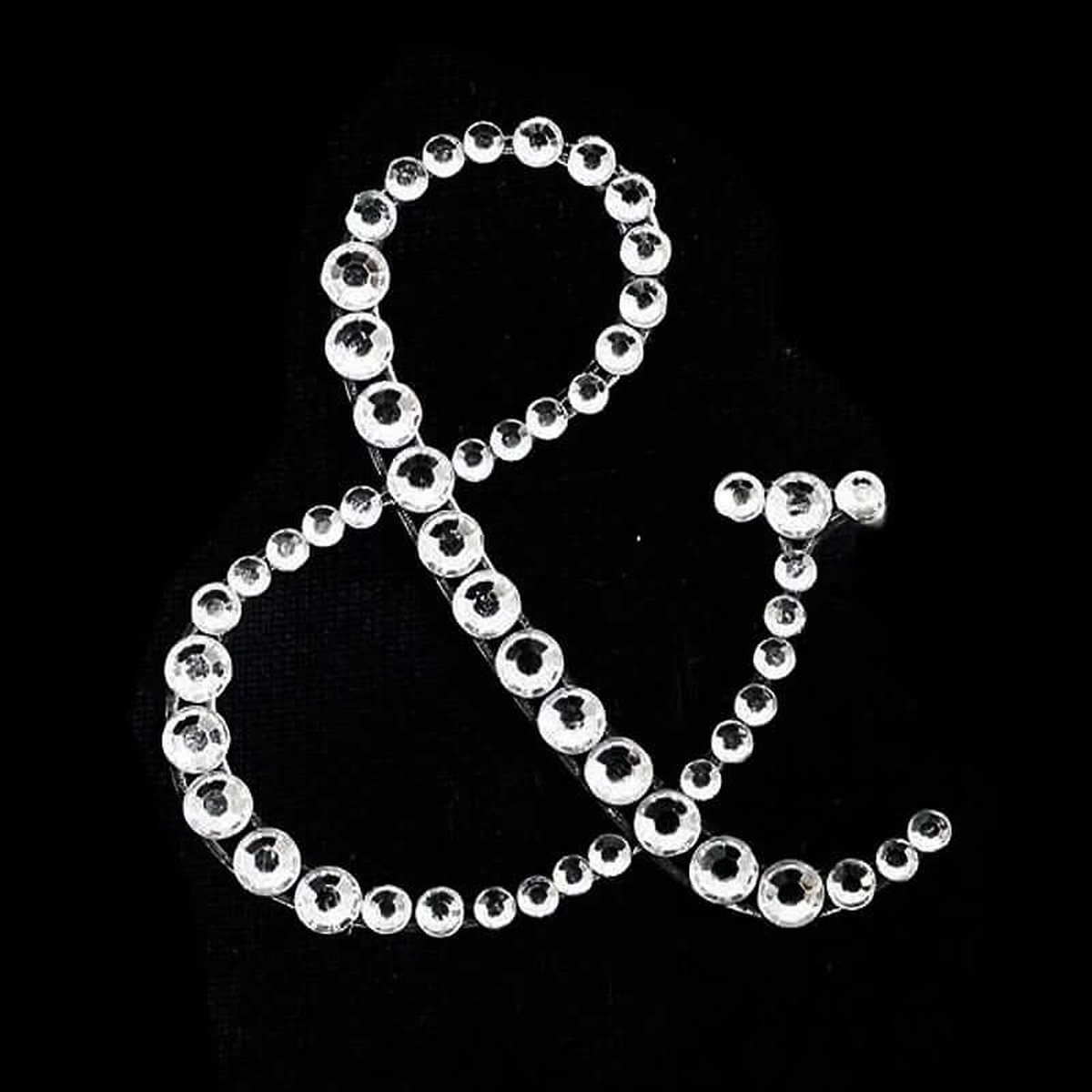 12 Pack Clear Rhinestone Monogram Letter Jewel Sticker Self Adhesive DIY Diamond Decor - and 1.5"