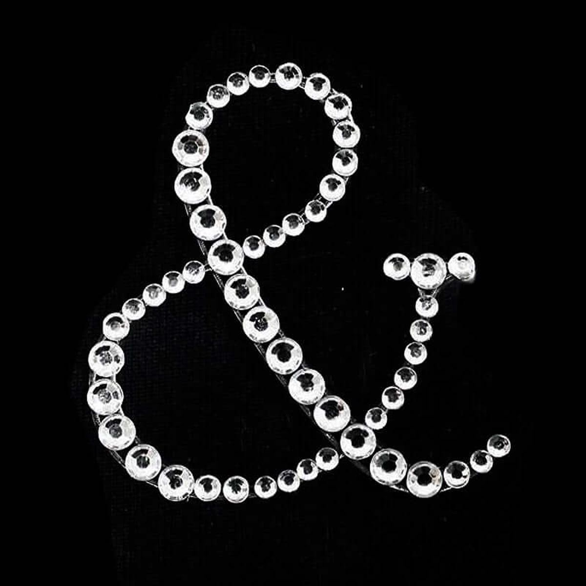 12 Pack Clear Rhinestone Monogram Letter Jewel Sticker Self Adhesive DIY Diamond Decor 158221