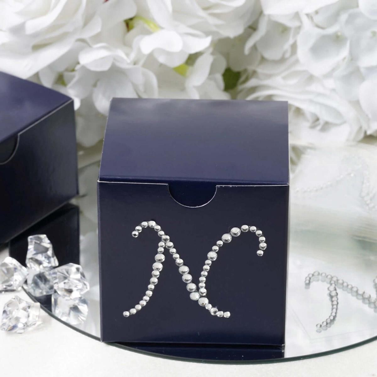 12 Pack Clear Rhinestone Monogram Letter 8221N8221 Jewel Sticker Self Adhesive DIY Diamond Decor 158221