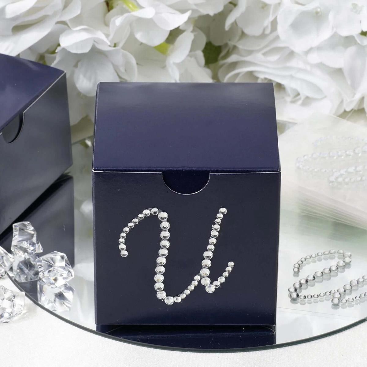 12 Pack Clear Rhinestone Monogram Letter 8221U8221 Jewel Sticker Self Adhesive DIY Diamond Decor 158221