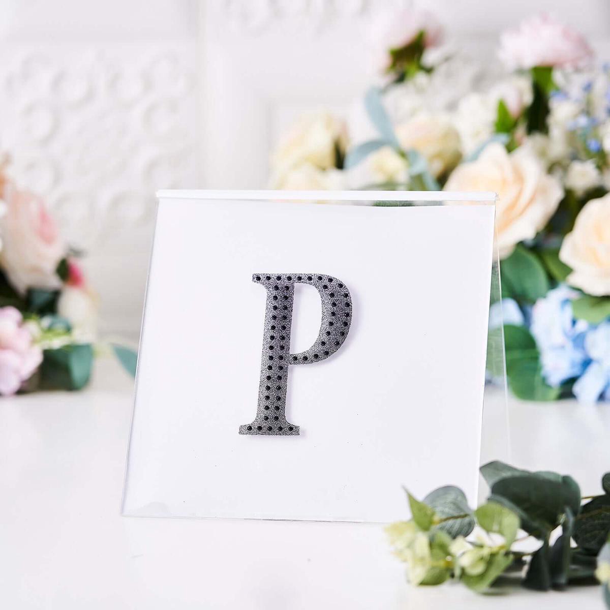 Decorative Rhinestone Alphabet 8221P8221 Letter Stickers 48221 Black Glitter Adhesive Craft Letters 8211 DIY Sparkle Embellishments