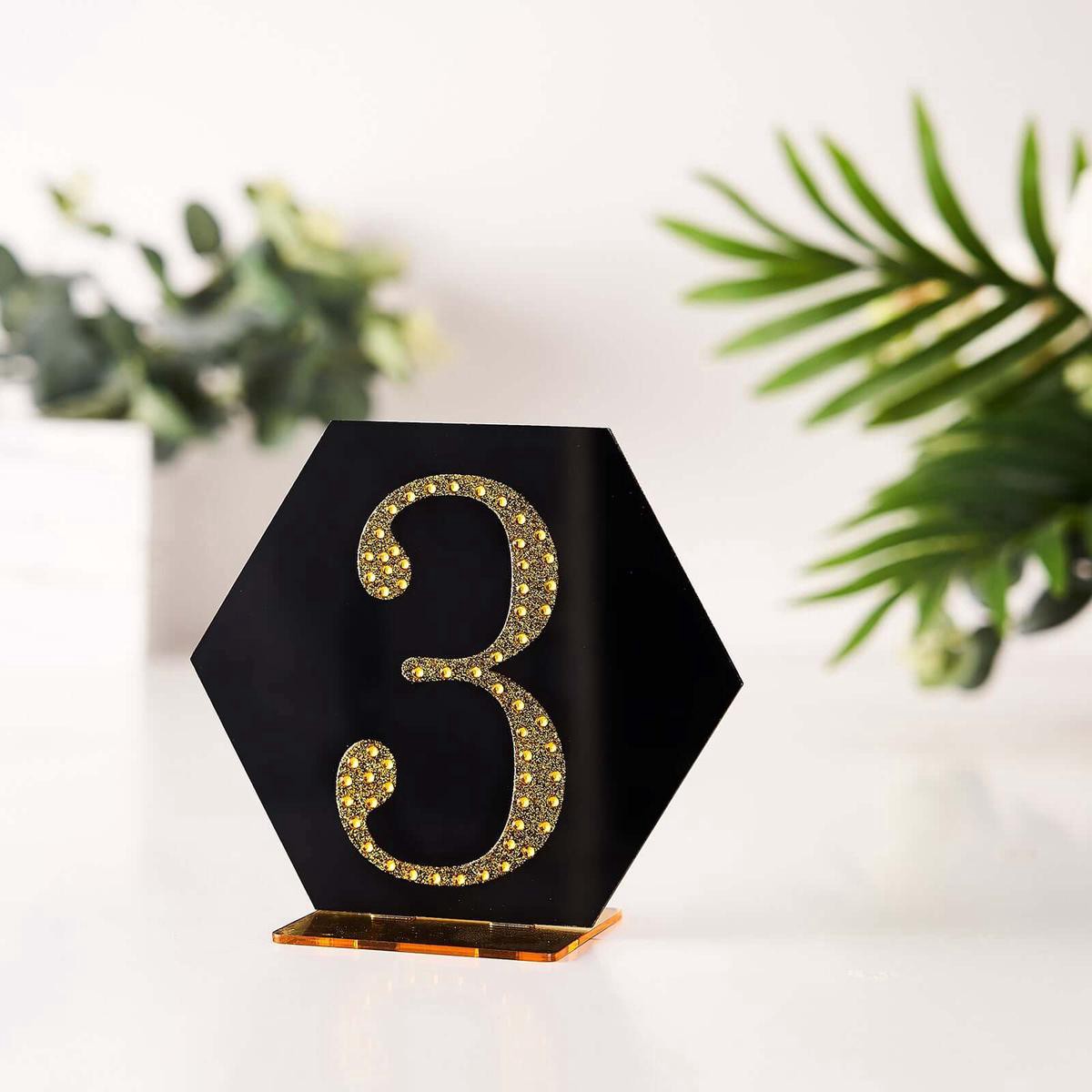 Decorative Rhinestone Number 822138221 Stickers 48221 Gold Glitter Adhesive Craft Numbers 8211 DIY Sparkle Embellishments