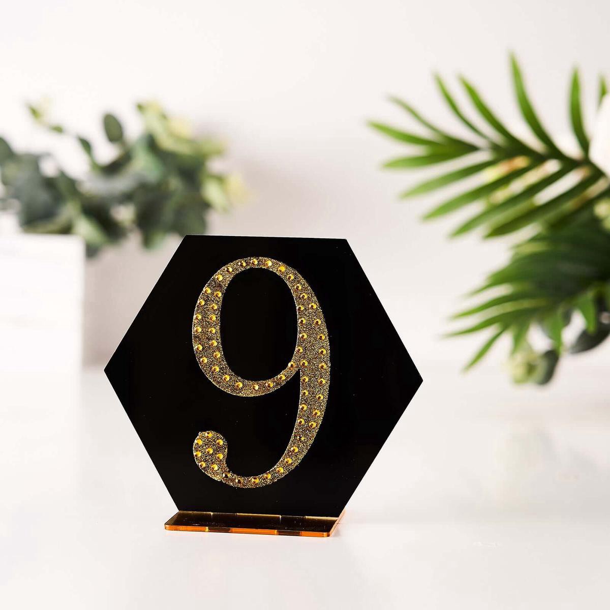 Decorative Rhinestone Number 822198221 Stickers 48221 Gold Glitter Adhesive Craft Numbers 8211 DIY Sparkle Embellishments
