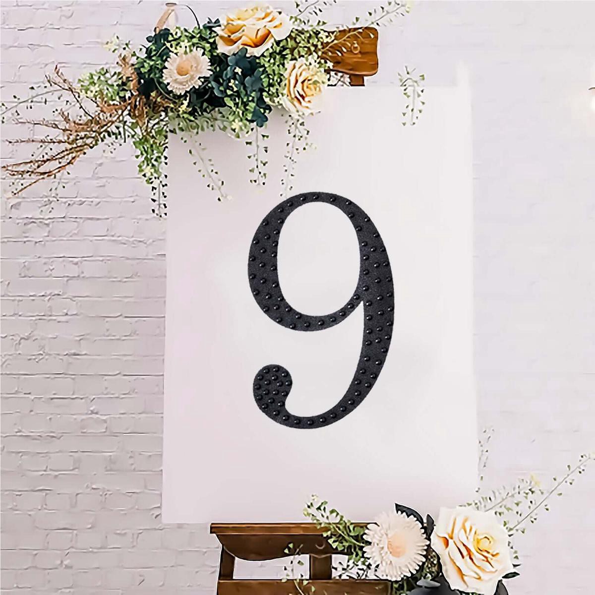 Decorative Rhinestone Number 822198221 Stickers 88221 Black Glitter Adhesive Craft Numbers 8211 DIY Sparkle Embellishments