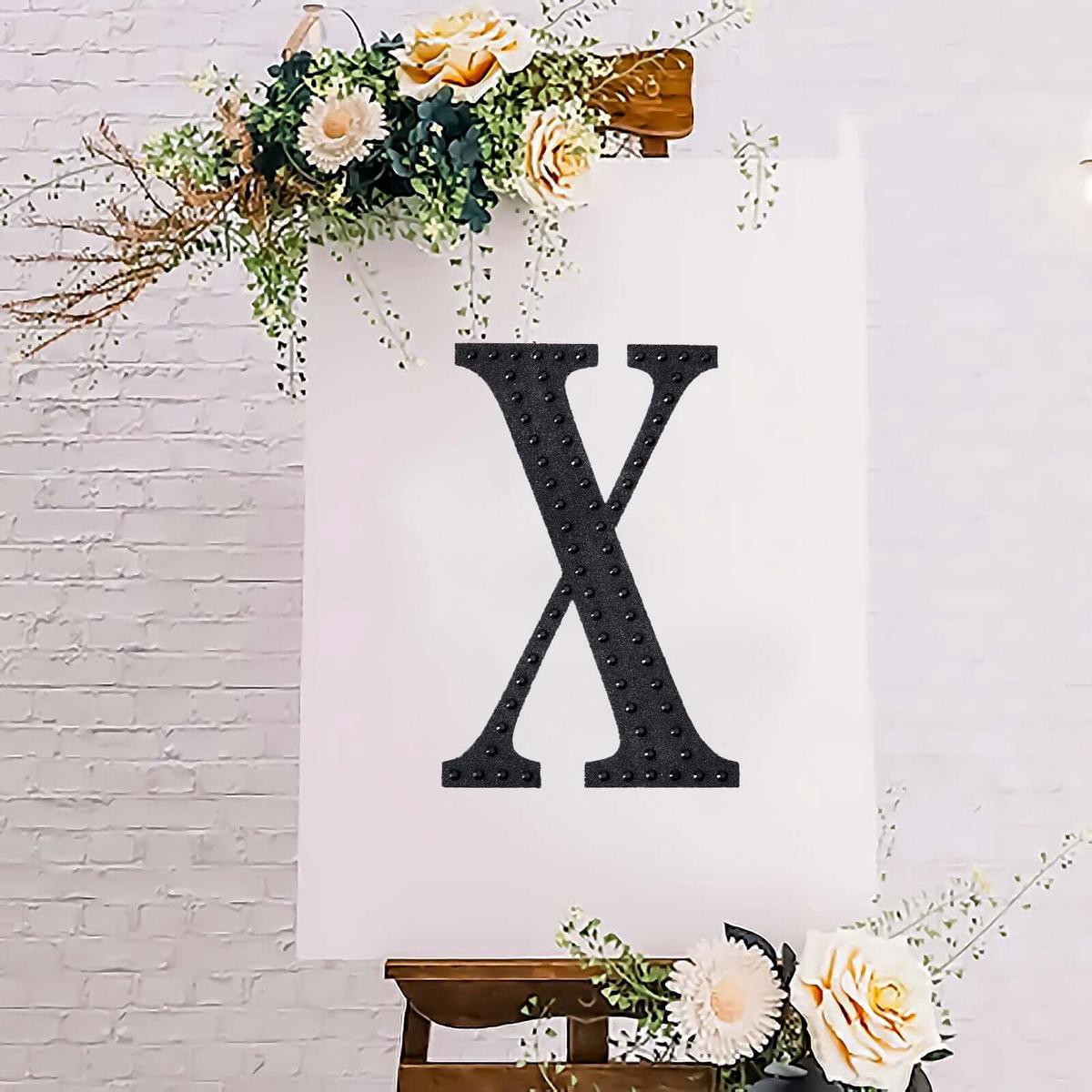 Decorative Rhinestone Alphabet 8221 Letter Stickers Glitter Adhesive Craft Letters Black DIY Sparkle Embellishments 88221
