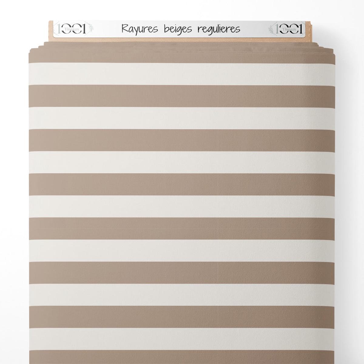Tissu - Rayures beiges rgulires